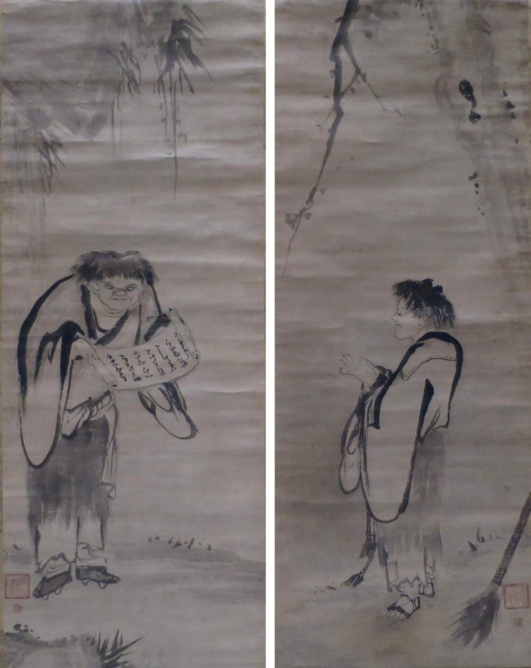 Zen Eccentrics Hanshan and Shide by Kao Ninga, 14th century