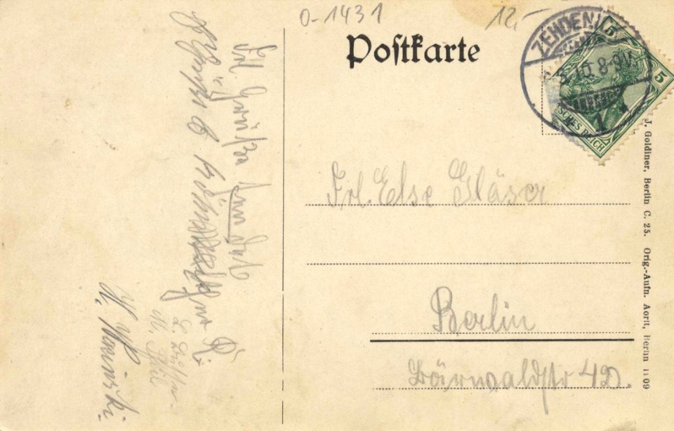 Zehdenick, Brandenburg - Dorfteich (back) (Zeno Ansichtskarten)