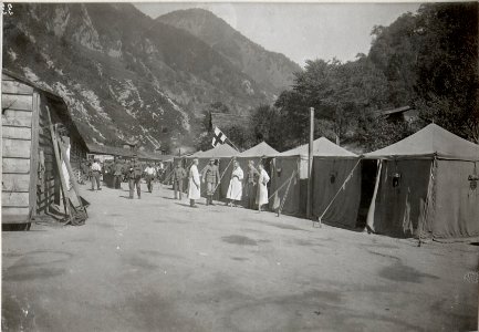 Zeltlager eines Feldspital a.d.Isonzofront.13.9.17. (BildID 15604660)