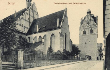 Zerbst, Sachsen-Anhalt - Bartholomäikirche mit Bartholomäiturm (Zeno Ansichtskarten)