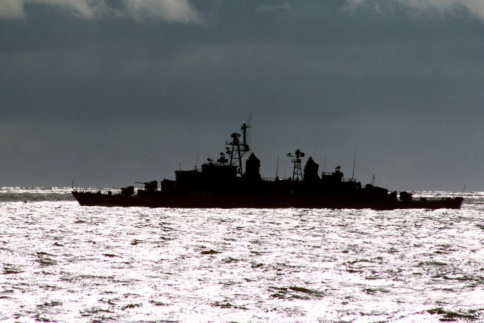 Zerstoerer D184 FGS Hessen 1986 Silhouette