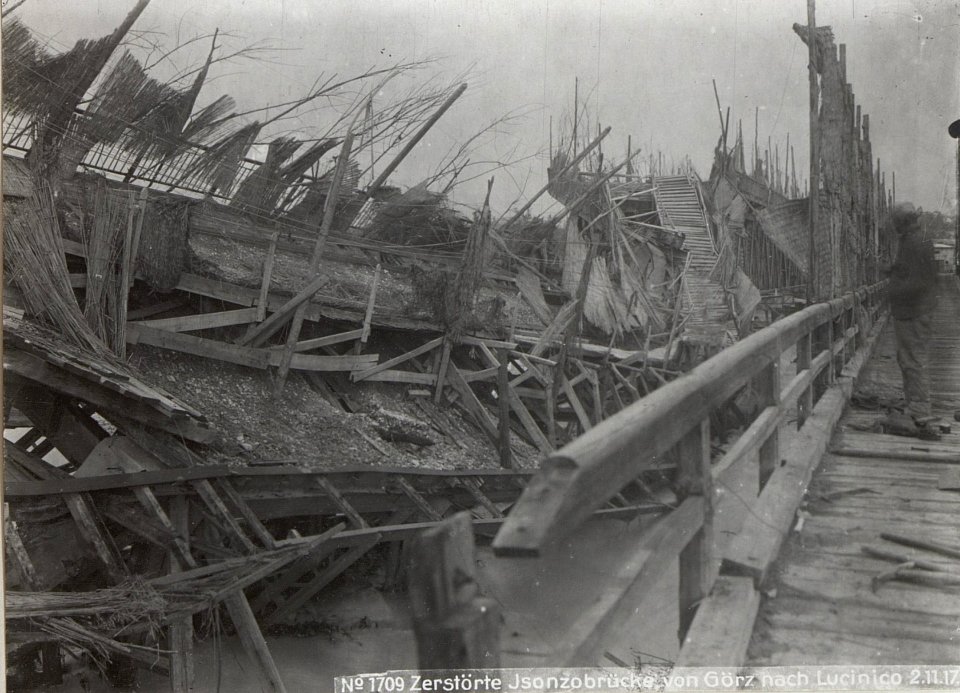Zerstörte Jsonzobrücke von Görz nach Lucinico 2.11.17. (BildID 15608390)