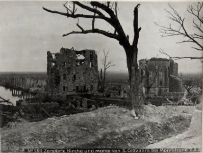 Zerstörte Kirche und M-- von S.Giovanni bei Monfalcone 11.2.18. (BildID 15614811)