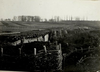 Zerstörtes Herrenhaus von BEREMIANI mit der Stellung der 3.Komp. Aufgenommen am 11. IV.1916. Inf.Rgt.Nro.60. (BildID 15537073)