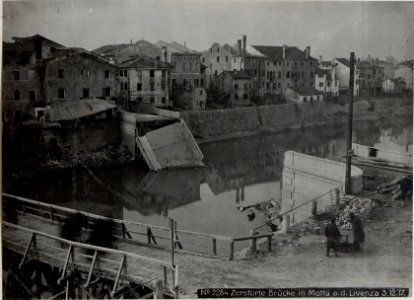 Zerstörte Brücke in Motta a.d.Livenza 3.12.17. (BildID 15612823)