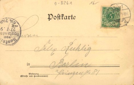 Ziegenhain, Sachsen - Stadtansicht (back) (Zeno Ansichtskarten)