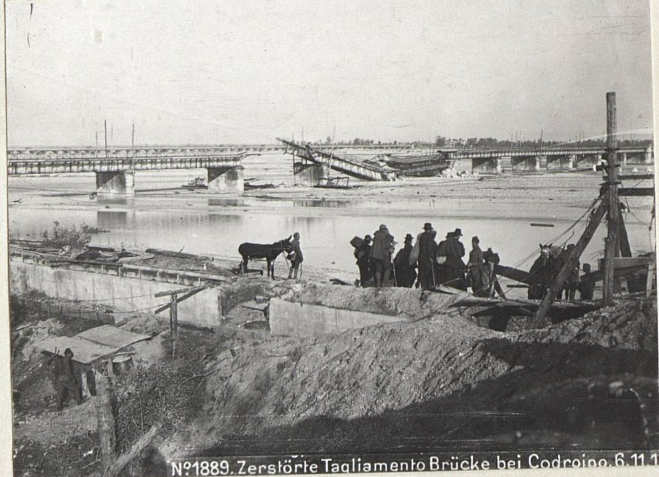 Zerstörte Tagliamento Brücke bei Codroipo.6.11.17. (BildID 15609650)
