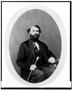 Zina Hitchcock Benjamin, Frances Benjamin Johnston's maternal grandfather, three-quarter length portrait, seated, facing slightly right LCCN98506436