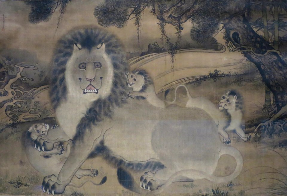 Lions by Zhou Quan, Ming dynasty, Tokyo National Museum