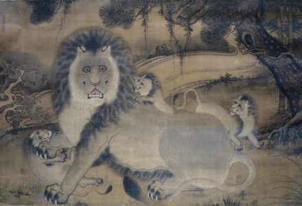 Lions by Zhou Quan, Ming dynasty, Tokyo National Museum