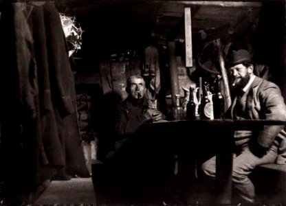 Zille, Heinrich - Ungewohnter Blick auf Gewohntes, Kiesgrubenwärter und Heinrich Zille (Zeno Fotografie)