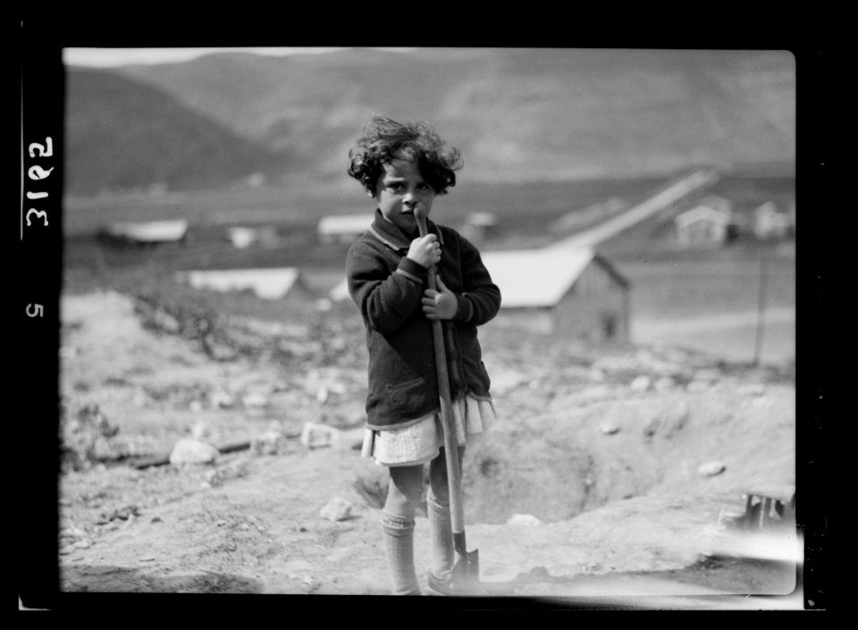 Zionist colonies on Sharon. Ben Shemen, a youthful agriculturist. Child with spade LOC matpc.15199