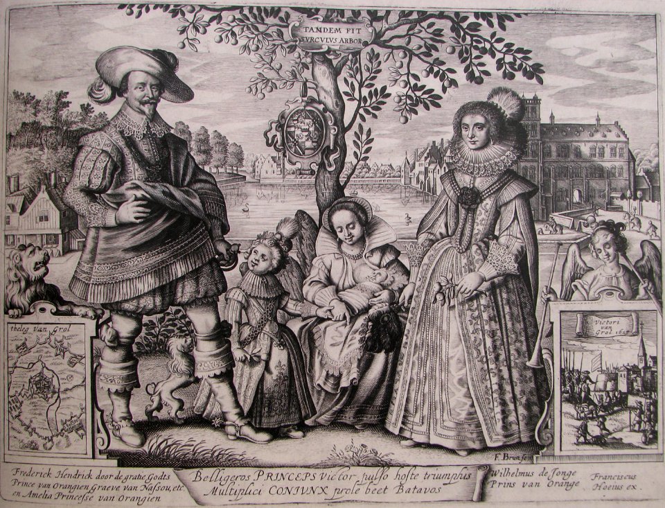 Zinneprent ter ere van Frederik Hendrik na de verovering van Grol in 1627 (Frans Bruynen)
