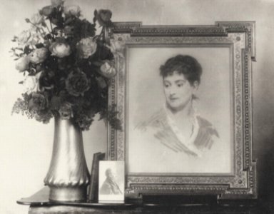 Zola, Francois Emile - Stilleben mit dem von Manet gemalten Pastell-Porträt Alexandrines (Zeno Fotografie)