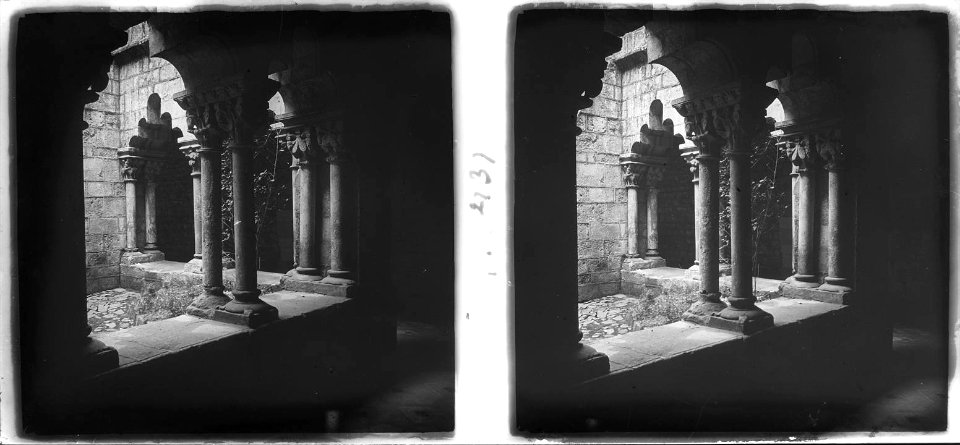 Zona del sudest al claustre del monestir de Sant Pau del Camp