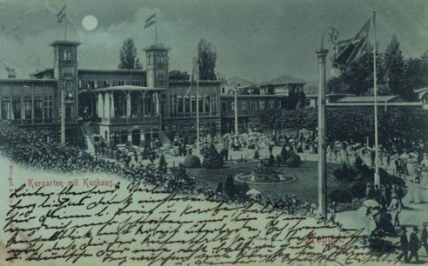 Zoppot, Westpreußen - Kurgarten mit Kurhaus (Zeno Ansichtskarten)