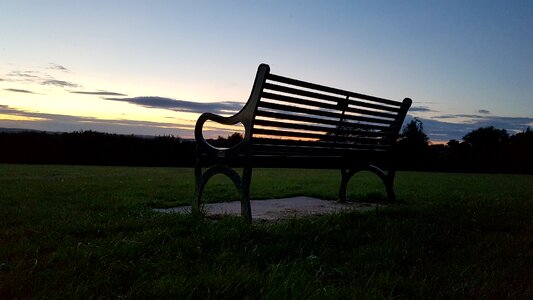 Sunset landscape silhouette