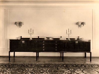 Zuckerraffinerie Fr. Meyers Sohn, Tangermünde. Direktorwohnhaus, Direktorwohnhaus Büffet im Speisezimmer