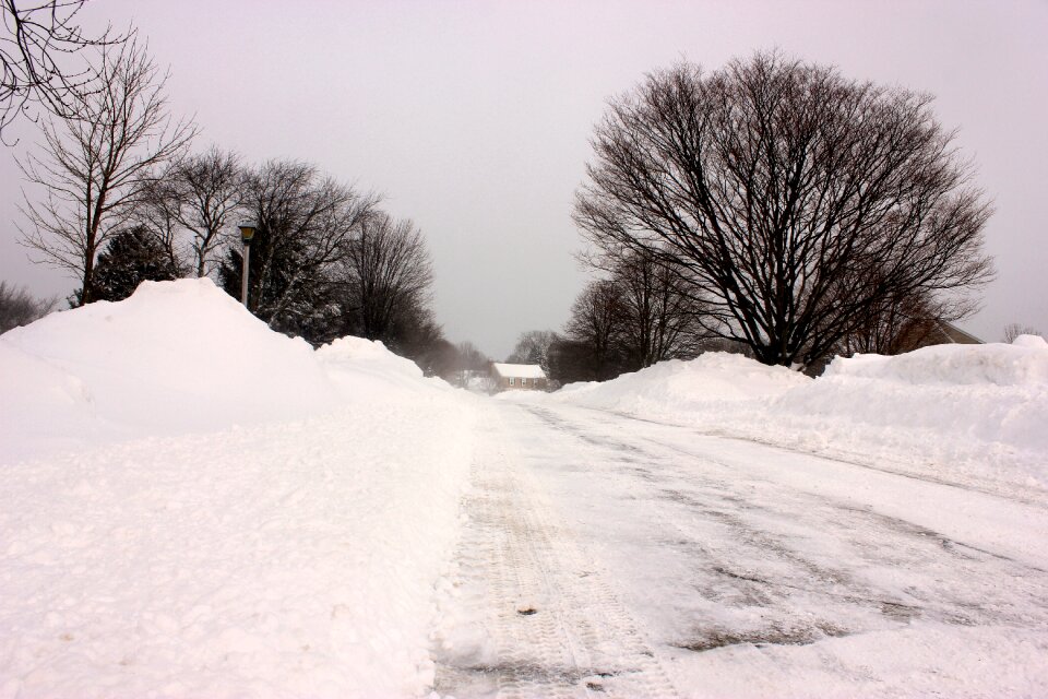 Snowfall december snowdrift