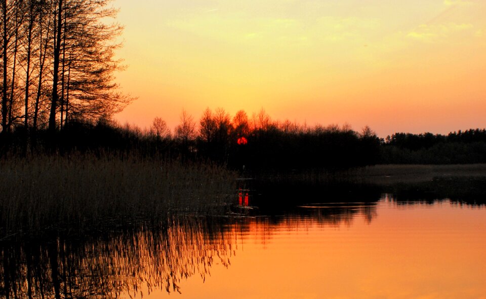 Sunset panoramic landscape