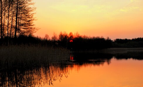 Sunset panoramic landscape