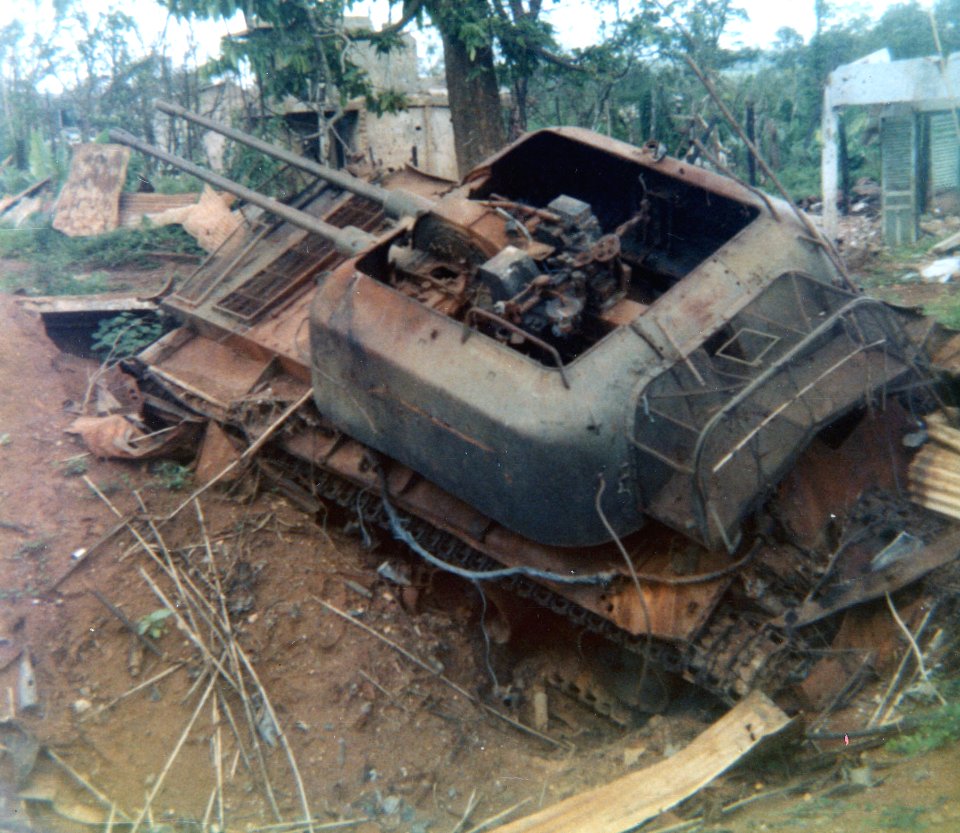 ZSU-57-2 destroyed at An Loc