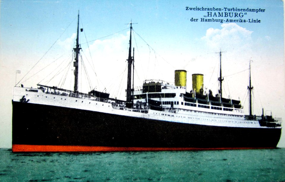 Zweischrauben-Turbinendampfer HAMBURG der Hamburg-Amerika-Linie wa