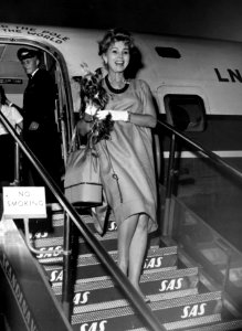 Zsa Zsa Gabor, actress, USA. at Kastrup Airport