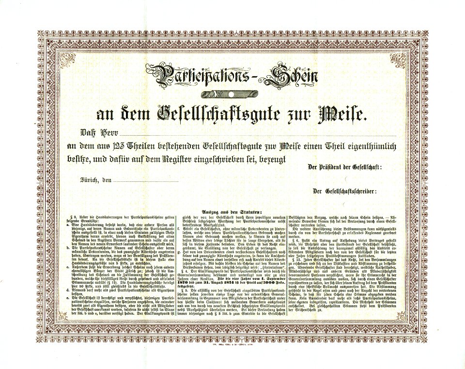 Zunft zur Meise 1870