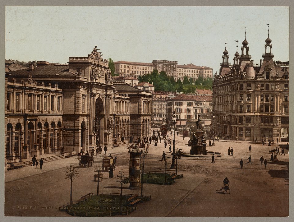 Zürich. Bahnhofplatz & Polytechnikum LCCN93506994