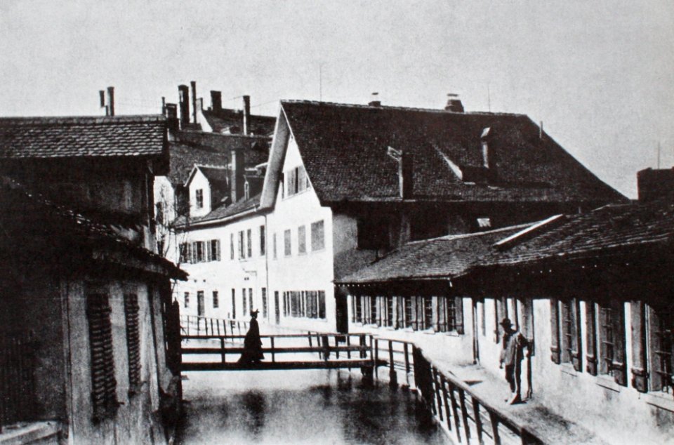 Zürch, am Sihlkanal um 1900