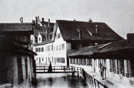 Zürch, am Sihlkanal um 1900