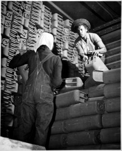 ... women employed at Savannah Quartermaster Depot, Savannah, Georgia., ca. 1943 - NARA - 522887 photo