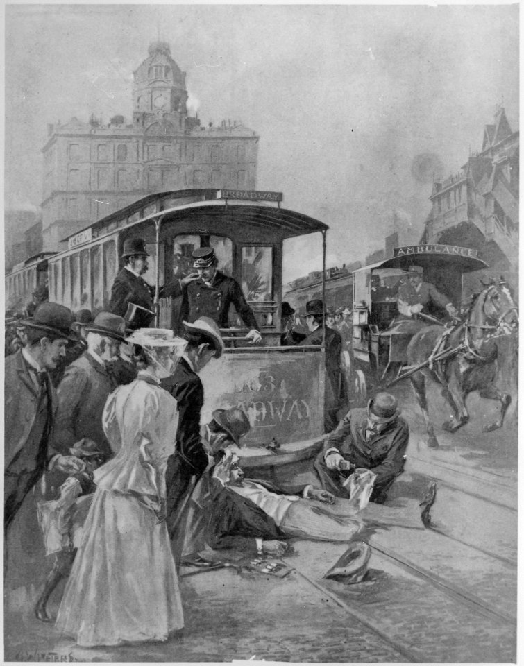 A Typical Cable 'Accident' on Broadway., ca. 08-29-1895 - NARA - 513353