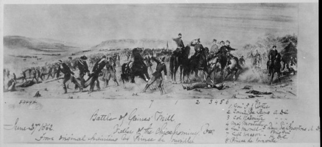 Battle of Gaines Mill, Valley of the Chickahominy, Virginia, June 27, 1862., 06-27-1862 - NARA - 530495