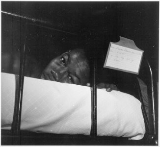 Charlie Dunston, S1-c, amputee case at the Naval Hospital, Philadelphia, PA..., 08-01-1945 - NARA - 520698