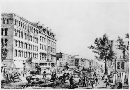 Chicago, Looking North from State and Washington Streets. - NARA - 513338