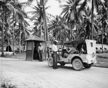 ... entrance to the U.S. Navy Base Camp Annex, Espiritu Santo, New Hebrides., ca. 1941 - ca. 1945 - NARA - 520632