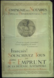 Compagnie des Notaires de Paris and du Departent de la Seine. Il reste aux vivants a parachever l'oeuvre magnifique des - NARA - 512455