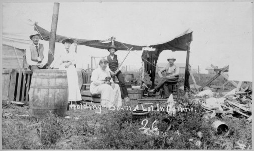 Holding Down A Lot In Guthrie. By C. P. Rich, ca. 1889 - NARA - 516442