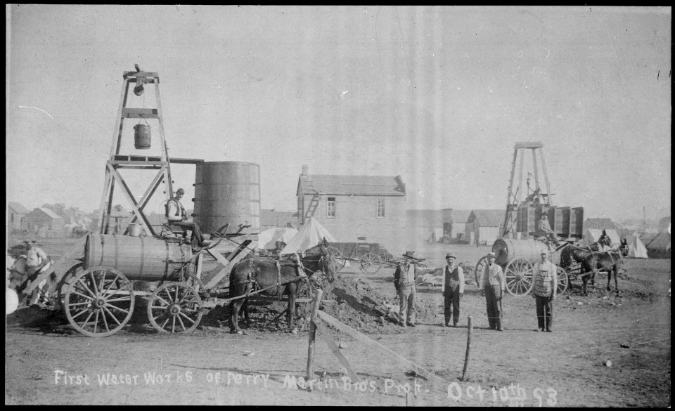 First water works of Perry (OkIa. Terr.). Martin Bro's. Prop., Oct. 10th, 93. - NARA - 516457