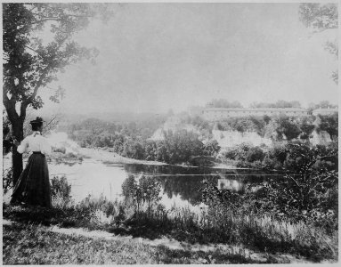Junction of the Mississippi and Minnesota Rivers near Ft. Snelling, Minnesota. Headquarters of the 25th Infantry, ca. 1 - NARA - 530882
