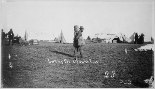 Looking For A Town Lot. Guthrie, Ind. Terr. (Oklahoma), ca. 1889 - NARA - 516443