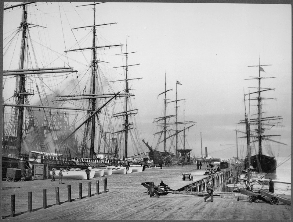 On the wharves, San Francisco, 1900. - NARA - 520072