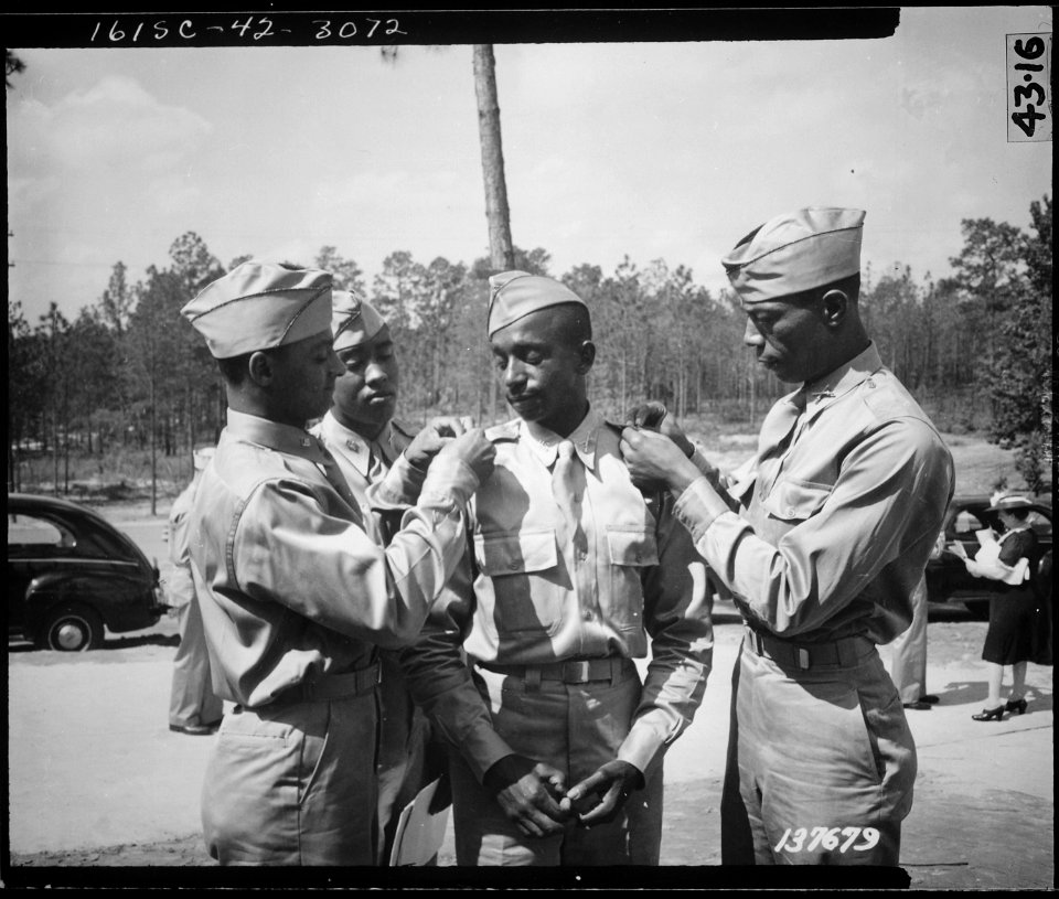 Just after stepping out of Ft. Benning (GA) Theater No. 4 at the conclusion of the 16th O.C.S. graduating exercises, 2n - NARA - 531137