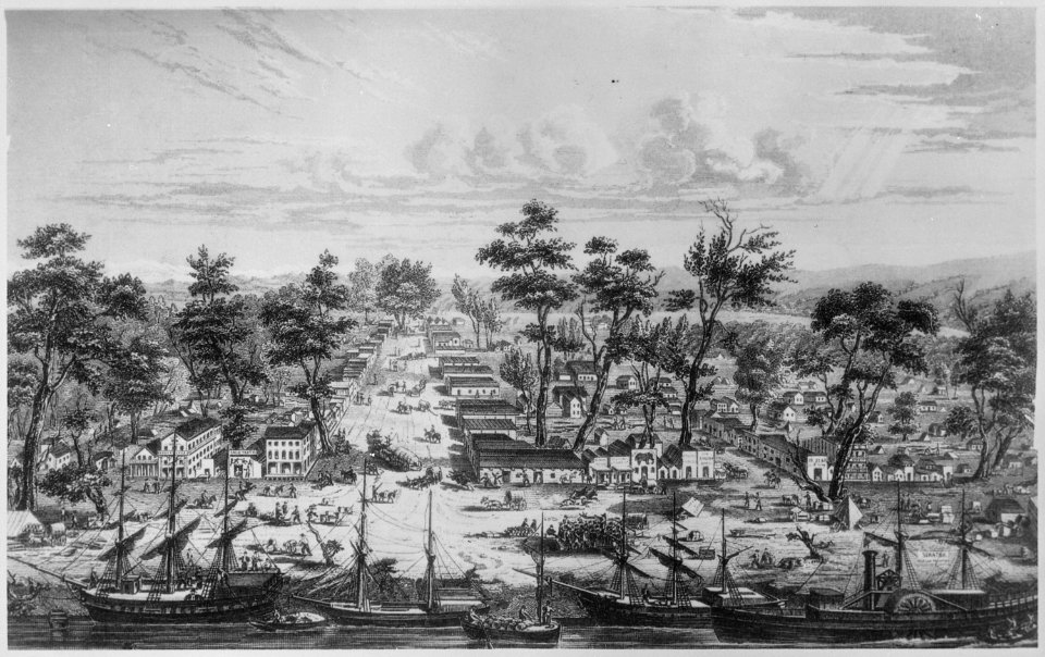 Sacramento-City in California , ca. 1855 - NARA - 513333