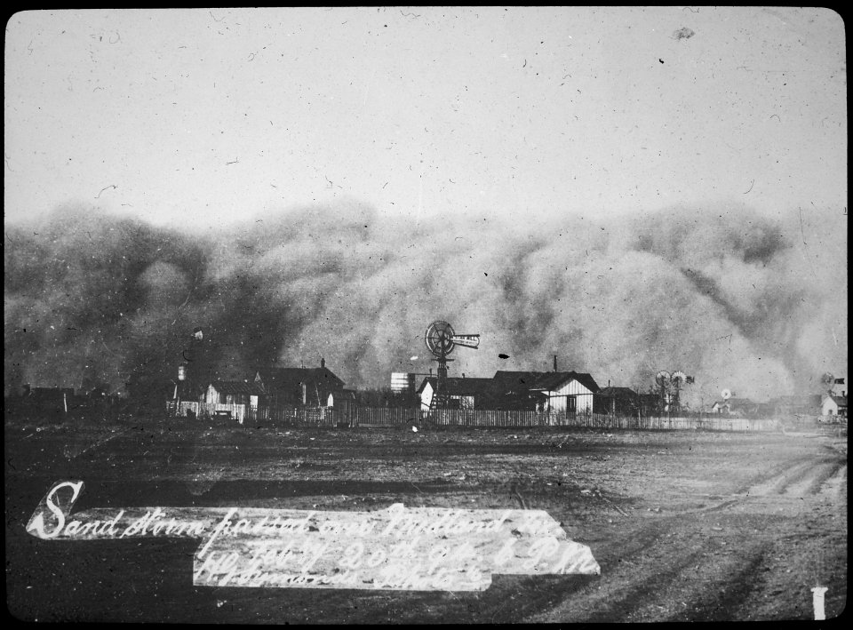 Sand storm that passed over Midland, Texas, February 20, 1894 at 6-00 p.m. - NARA - 513279