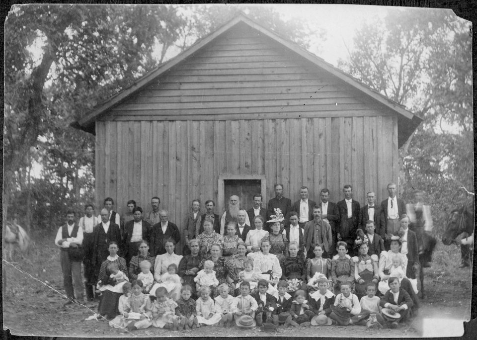 Sunday school, Indians and white(s). Indian Territory (Oklahoma), ca. 1900 - NARA - 516404
