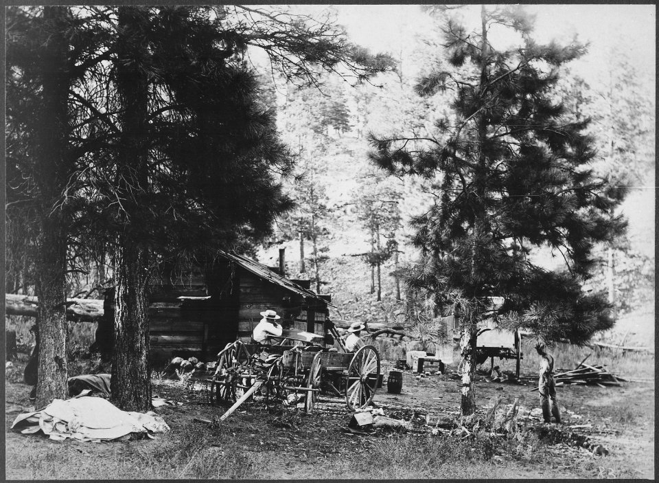 Target shooting, in Arizona. John Doyle's ranch, ca. 1887-89. By Ames - NARA - 523556