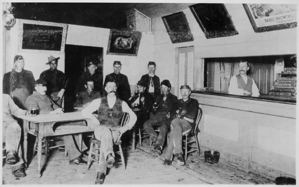 The Good Old Days-canteen at Ft. Keogh, Mont., 1890-94,' - NARA - 531104